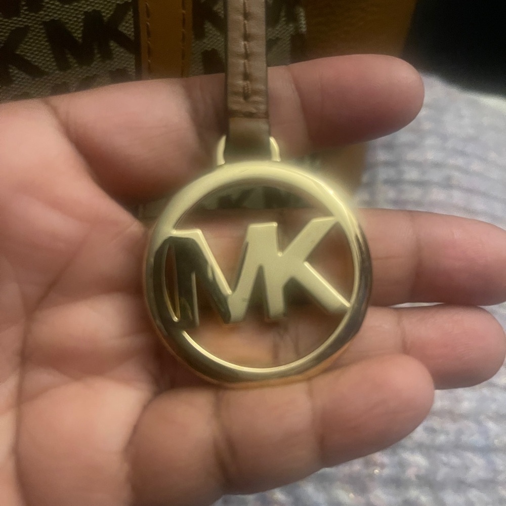 Michael Kors Brown MK Logo Tote - Picture 15 of 16